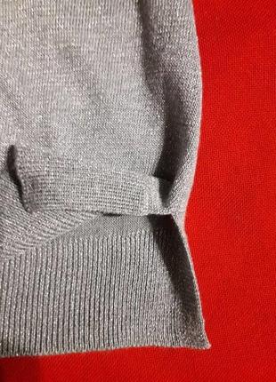 Модный гольф свитер без рукавов с люрексом серого цвета ovs3 фото