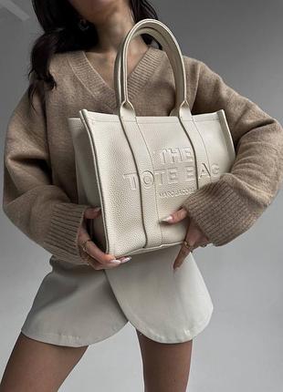 Сумочка marc jacobs tote bag beige 3