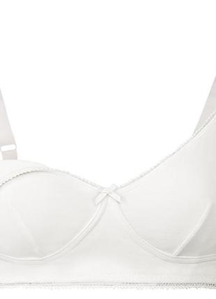 Бюстгальтер для кормления хлопковый для женщины esmara lycra® 357569 90c белый 73875