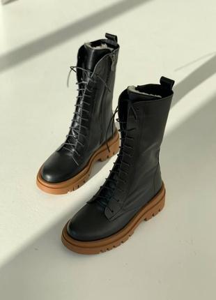 Ботинки кожаные