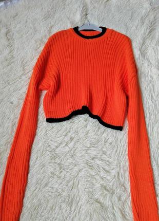 Мягкие нежные свитер топ укороченный с длинными рукавами в рубчик разные цвета производитель турция3 фото