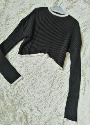 Мягкие нежные свитер топ укороченный с длинными рукавами в рубчик разные цвета производитель турция2 фото