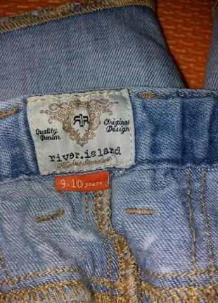 Стильные брендовые джинсовые шорты 9-10л river island4 фото