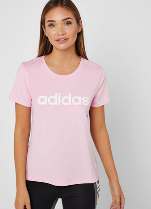 Коттоновая футболка с надписью бренда adidas duffle u9 10 eur 38