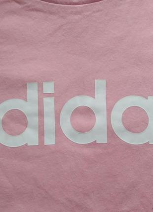Коттоновая футболка с надписью бренда adidas u9 10 eur 387 фото