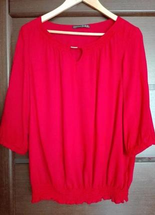 Красная красивая блузка на резиночке1 фото