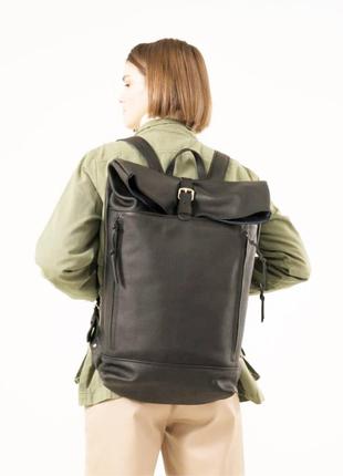 Сумка рюкзак натуральна шкіра rundholz diesel backpack 1970's black pryanik