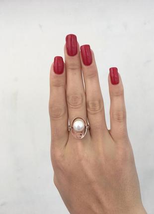 Серебряное кольцо с позолотой, кольцо