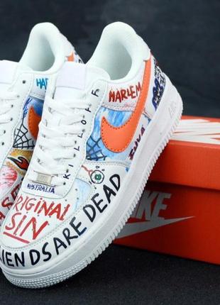 Мужские кроссовки nike air force 1 pauly x vlone pop 40-41-42-43-44-45