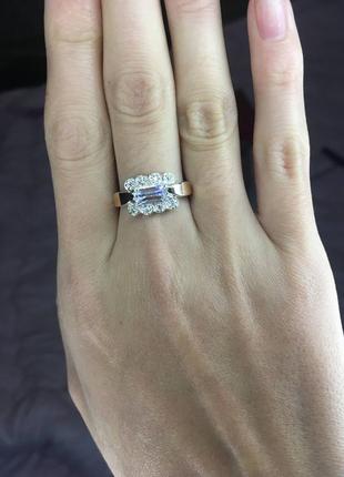 Серебряное кольцо с позолотой кольцо2 фото