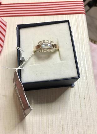 Серебряное кольцо с позолотой кольцо4 фото