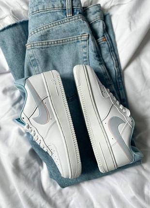Женские кроссовки ago nike air force low white blue pink 🔥 smb10 фото