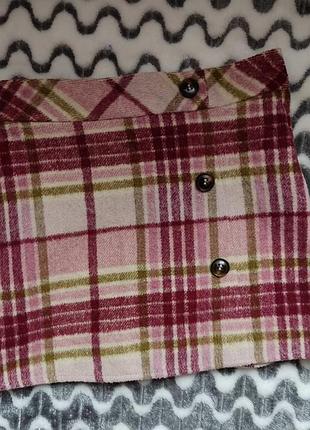 Розовая юбка в клетку nutmeg