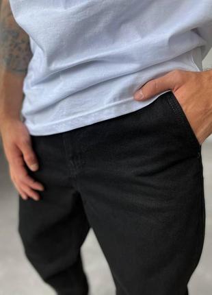 Джинси джогери на липучках у чорному кольорі4 фото
