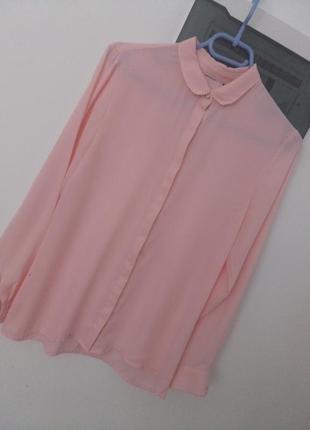 Красивая рубашка с золотыми пуговичками раз. xs