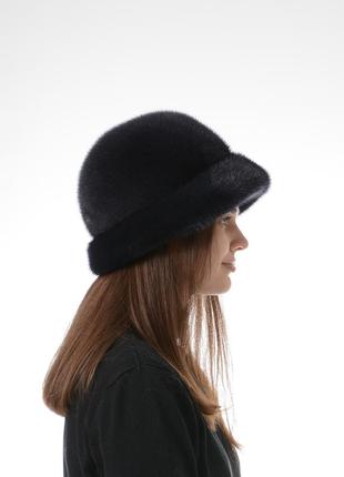 Шляпа женская из натуральной норки3 фото