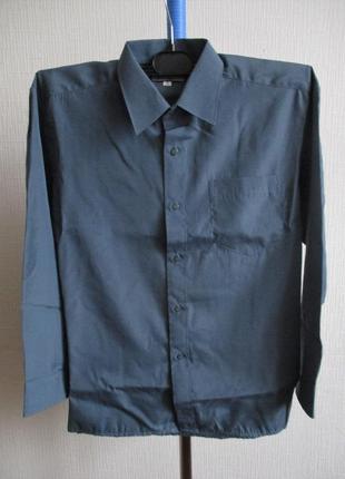 Сіра сорочка рубашка з довгим рукавом  на хлопчика