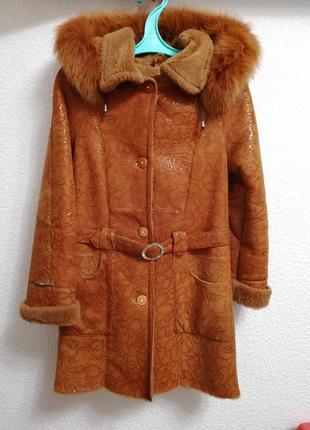Детская еатуральная дубленка шуба пальто турция1 фото