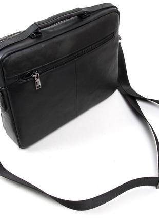 Сумка мужская портфель кожаный bretton be 3492-8 black3 фото