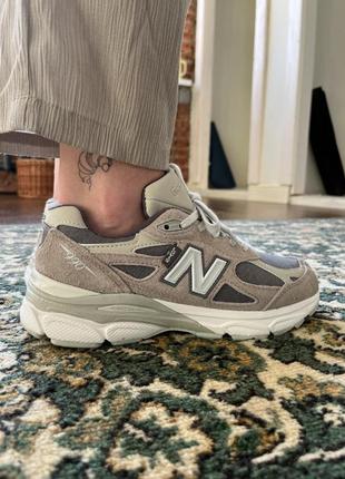 Замшевые кроссовки new balance 990. унисекс цвет серый3 фото