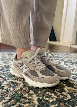 Замшевые кроссовки new balance 990. унисекс цвет серый