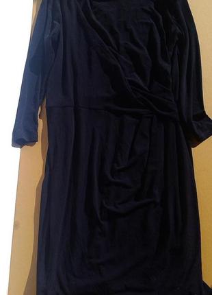 Элегантное черное платье миди