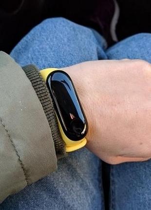 Ремешок mi band 3 mi band 4 mi band 5 mi band 6 жёлтый
