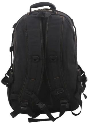 Мужской рюкзак goldbe 257 чёрный брезентовый 35л