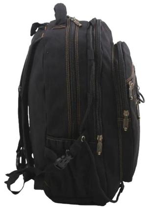 Мужской рюкзак goldbe 257 чёрный брезентовый 35л