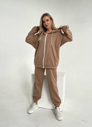 Спортивный прогулочный женский костюм с худые спортивные штаны6 фото
