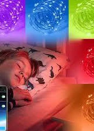 Розумна rgb-гірлянда 3 м, 30 led з bluetooth led-стрічкою нодня смарт гірлянда нитка