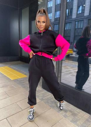 Женский качественный костюм бомбер и джеггеры 4 цвета