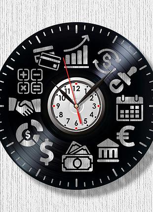 Фінанси годинник годинники настінні для бухгалтера годинники для фінансиста годинники чорні настінні годинники для директора
