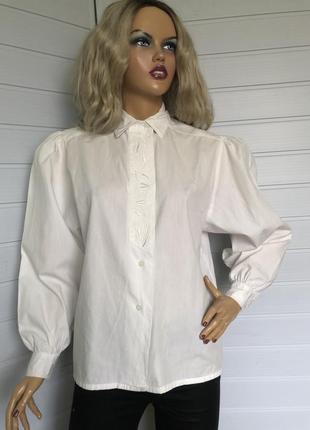 Бавовняна блуза з вишивкою