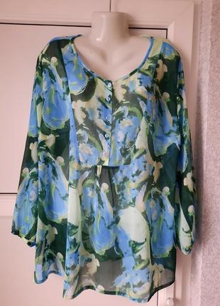 Женская блуза-туника, трапеция, невесомая, батал. b.p.c. selection.