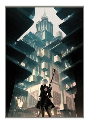 Постер плакат nier automata автомата 42х29 см а3 (poster_0695)