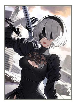 Постер плакат nier automata автомата 42х29 см а3 (poster_0694)