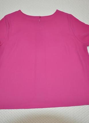 Летняя классическая блузка малинового цвета большого размера 22   50/5xl/584 фото