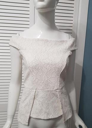 Изысканная нарядная гипюровая блуза lipsy
