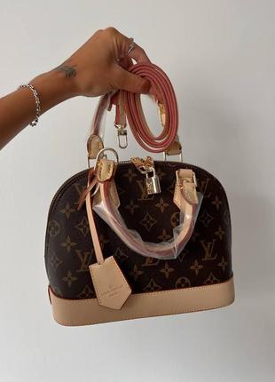 Женская средняя коричневая сумка на ручках 🆕 вместительная сумка2 фото