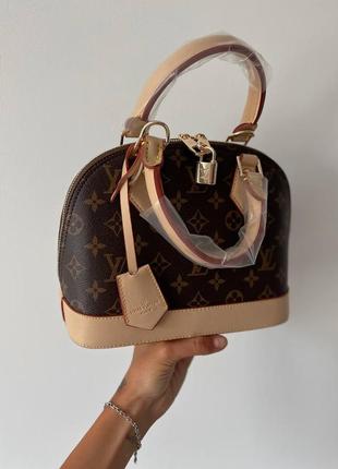 Женская средняя коричневая сумка на ручках 🆕 вместительная сумка8 фото