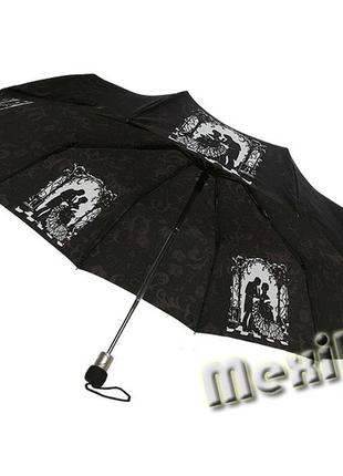 Модный зонт zest полуавтомат 10 спиц. расцветка тёмный пушкин2 фото