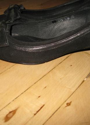 Туфельки на маленьком каблуке кожа и замш3 фото