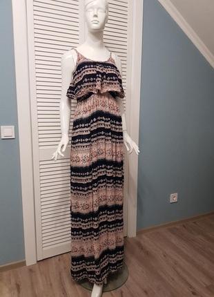 Легке довге віскозне плаття tru