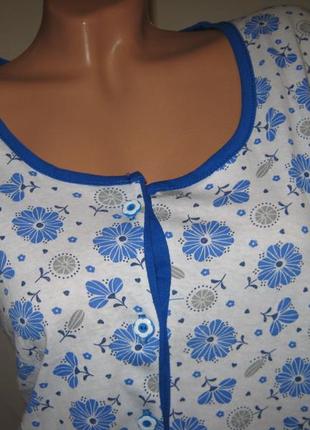 Красивая ночная рубашка 100% хлопок пр-во узбекистан, размер 56 с крылышками3 фото
