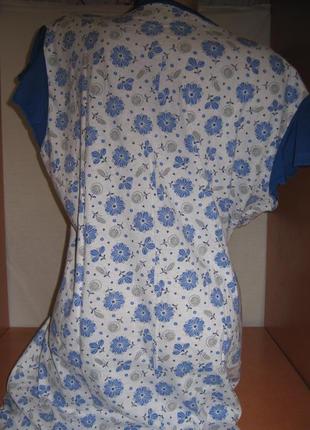 Красивая ночная рубашка 100% хлопок пр-во узбекистан, размер 56 с крылышками4 фото
