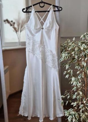 Шикарная ночнушка сорочка ночная рубашка с прозрачными вставками с вышивкой 🌺