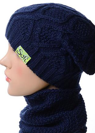 Комплект шапка та снуд