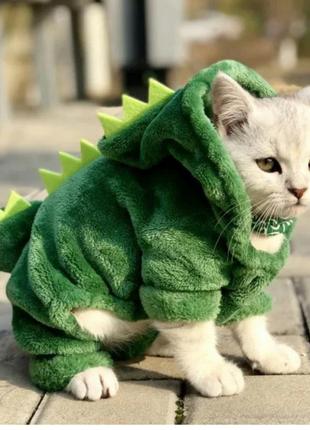 Одяг для домашніх тварин, костюм динозавра для котів, розмір l
