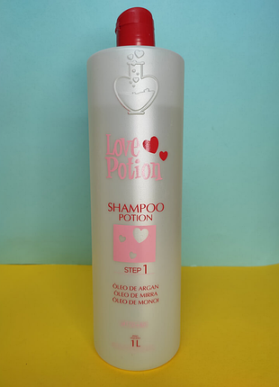 Шампунь глубокой очистки love potion repair óleo de argan shampoo 1000 мл